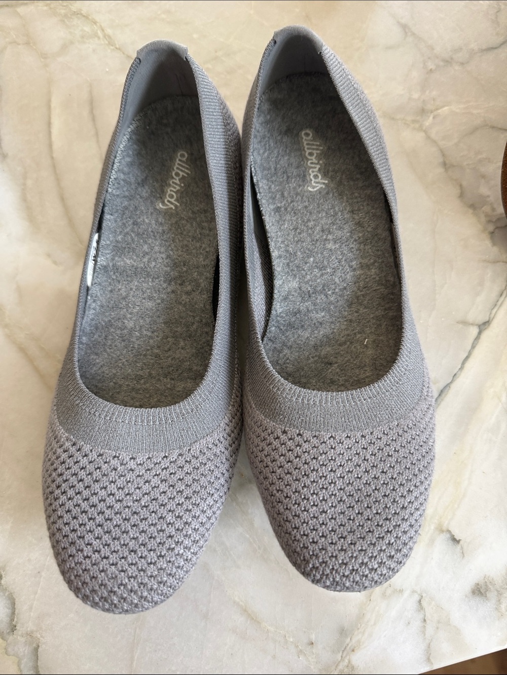 allbirds Women’s Light Grey Knit Ballet Flats